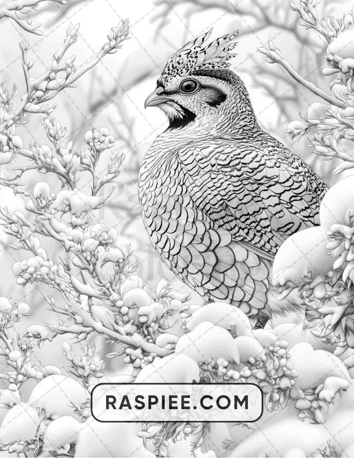 80 Winter Birds Adult Coloring Pages