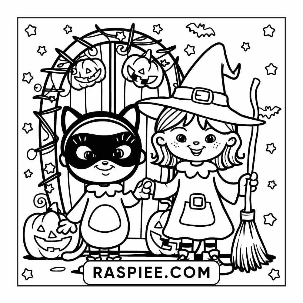 84 Cozy Halloween Bold & Easy Coloring Pages Printable PDF Instant Download - RASPIEE