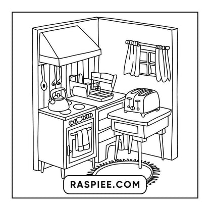 85 Bold and Easy Little Corner Coloring Pages Printable PDF Instant Download - RASPIEE