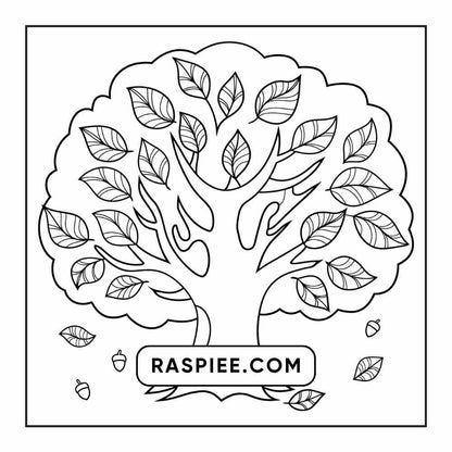 76 Bold and Easy Fall Vibes Coloring Pages Printable PDF Instant Download - RASPIEE