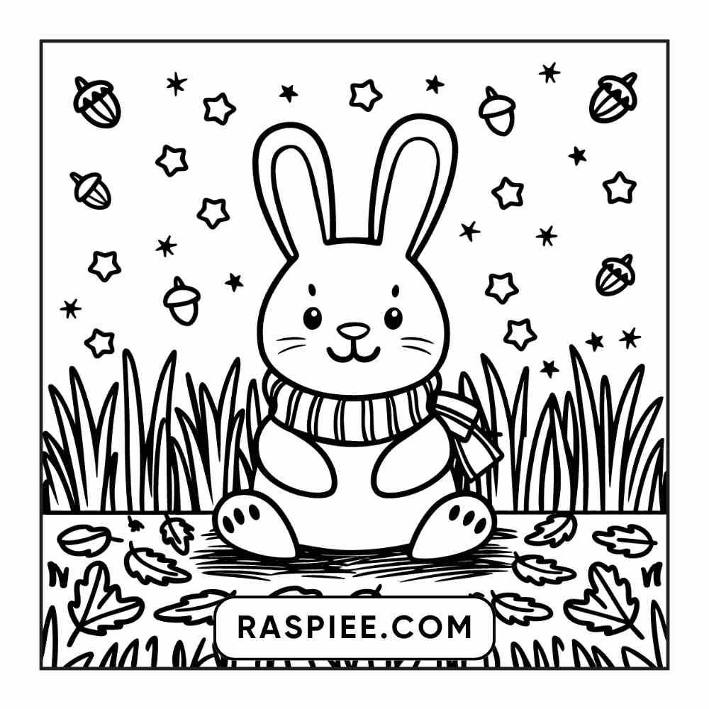 114 Cozy Autumn Bold & Easy Coloring Pages PDF Printable Instant Download - RASPIEE