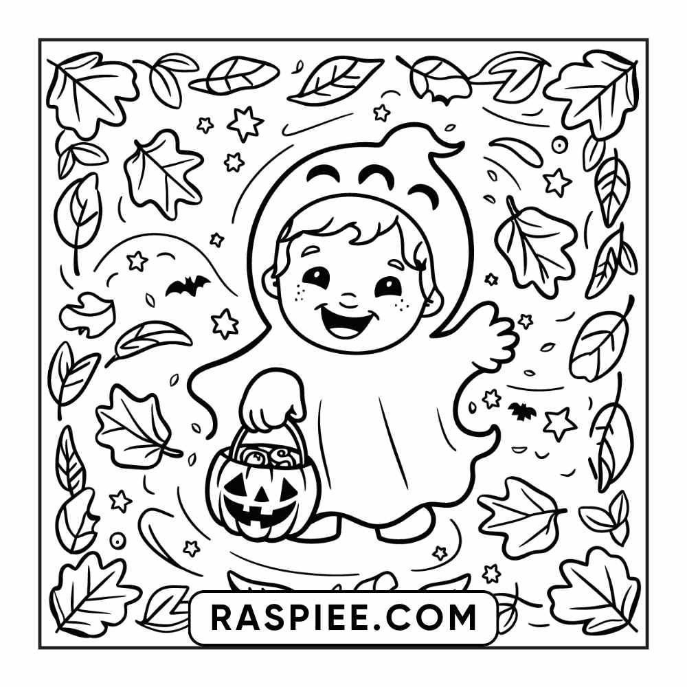 84 Cozy Halloween Bold & Easy Coloring Pages Printable PDF Instant Download - RASPIEE