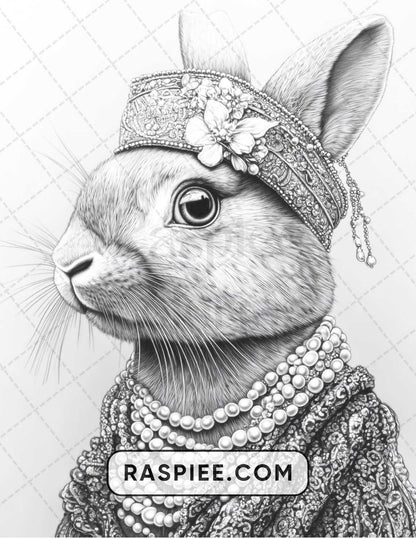 96 Animals Dressed Up Adult Coloring Pages