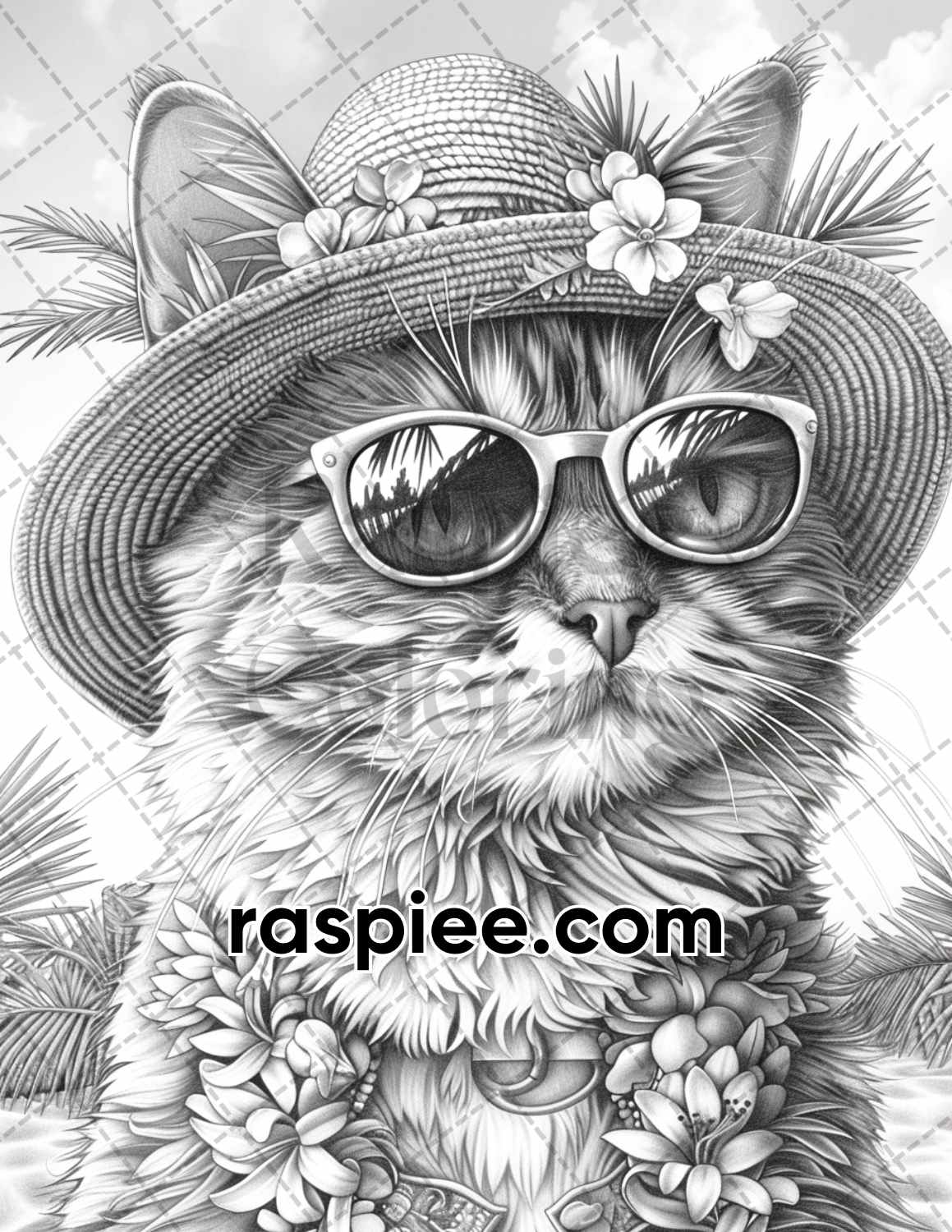 adult coloring pages, adult coloring sheets, adult coloring book pdf, adult coloring book printable, grayscale coloring pages, grayscale coloring books, cat coloring pages for adults, cat coloring book, grayscale illustration, summer coloring pages, animal coloring pages