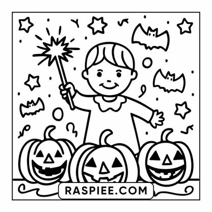 84 Cozy Halloween Bold & Easy Coloring Pages Printable PDF Instant Download - RASPIEE