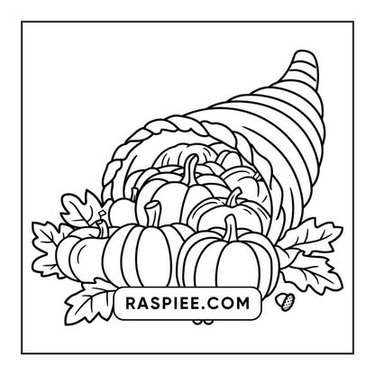 76 Bold and Easy Fall Vibes Coloring Pages Printable PDF Instant Download - RASPIEE