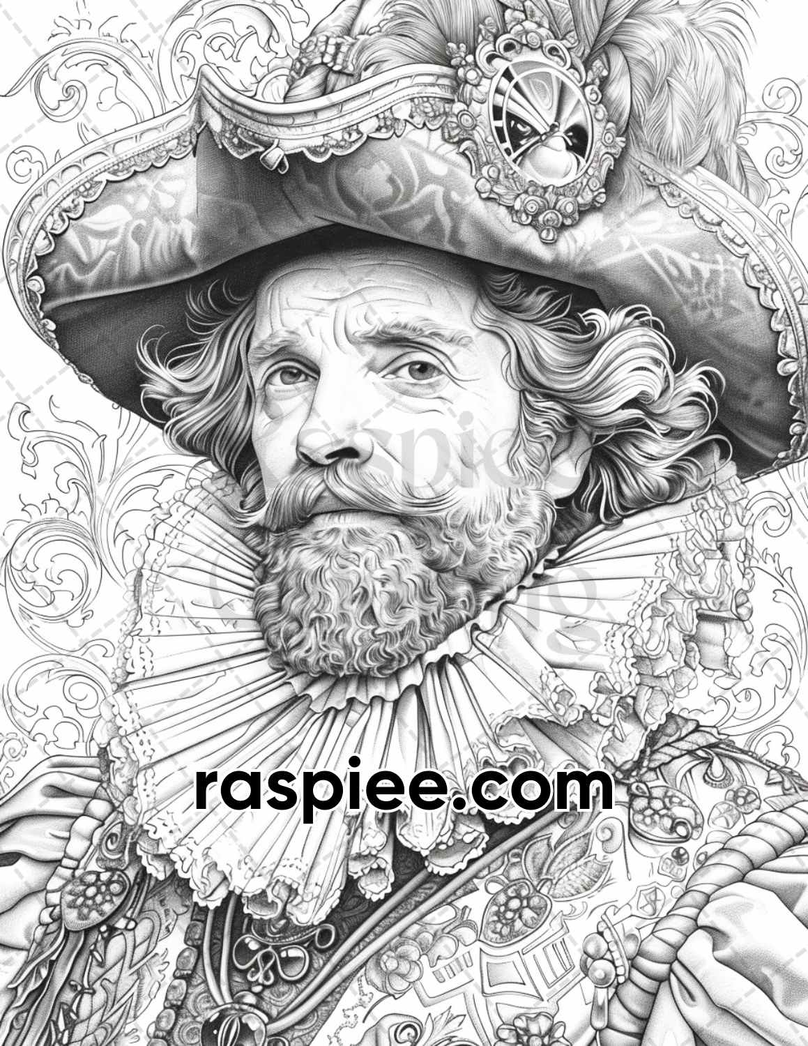 adult coloring pages, adult coloring sheets, adult coloring book pdf, adult coloring book printable, grayscale coloring pages, grayscale coloring books, portrait coloring pages for adults, portrait coloring book, grayscale illustration, Elizabethan British Royal coloring pages
