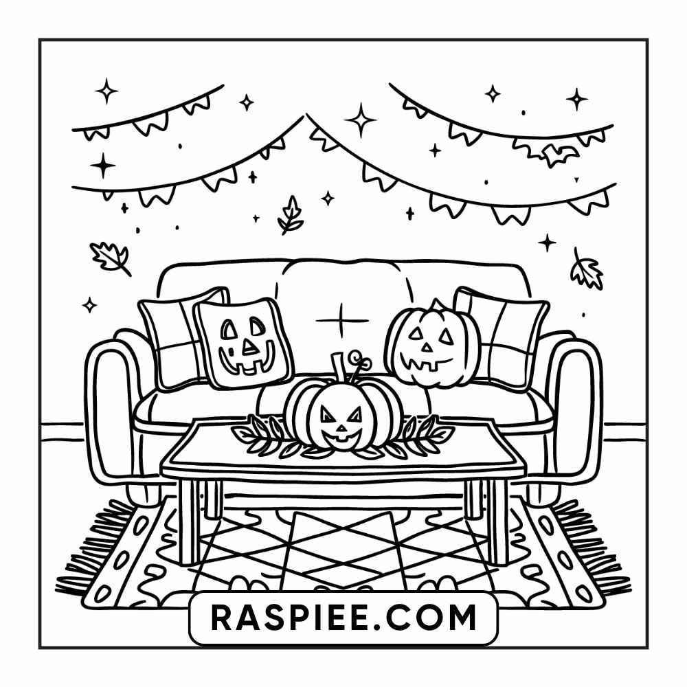 84 Cozy Halloween Bold & Easy Coloring Pages Printable PDF Instant Download - RASPIEE