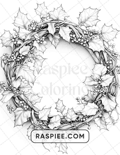 77 Winter Flowers Adult Coloring Pages