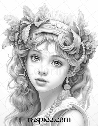 40 Cute Decora Girls Grayscale Coloring Pages Printable for Adults Kid ...