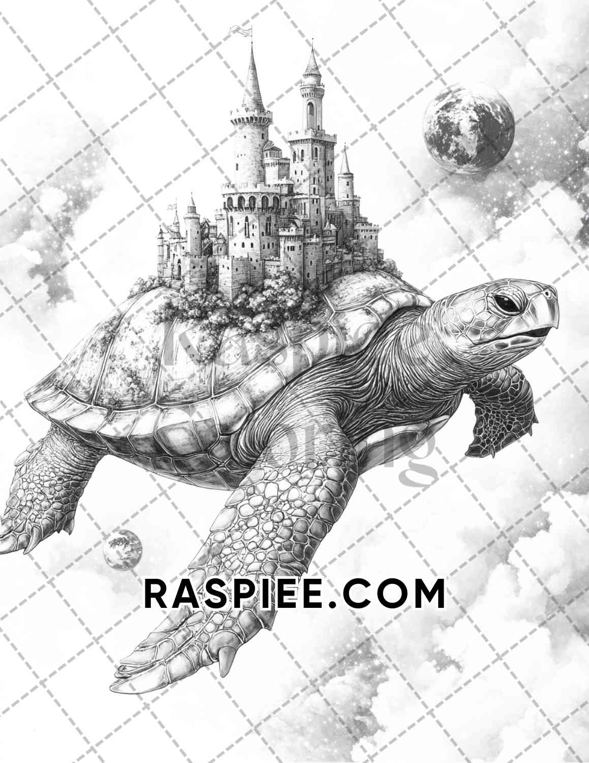 Surreal World Adult Coloring Pages Printable PDF Instant Download