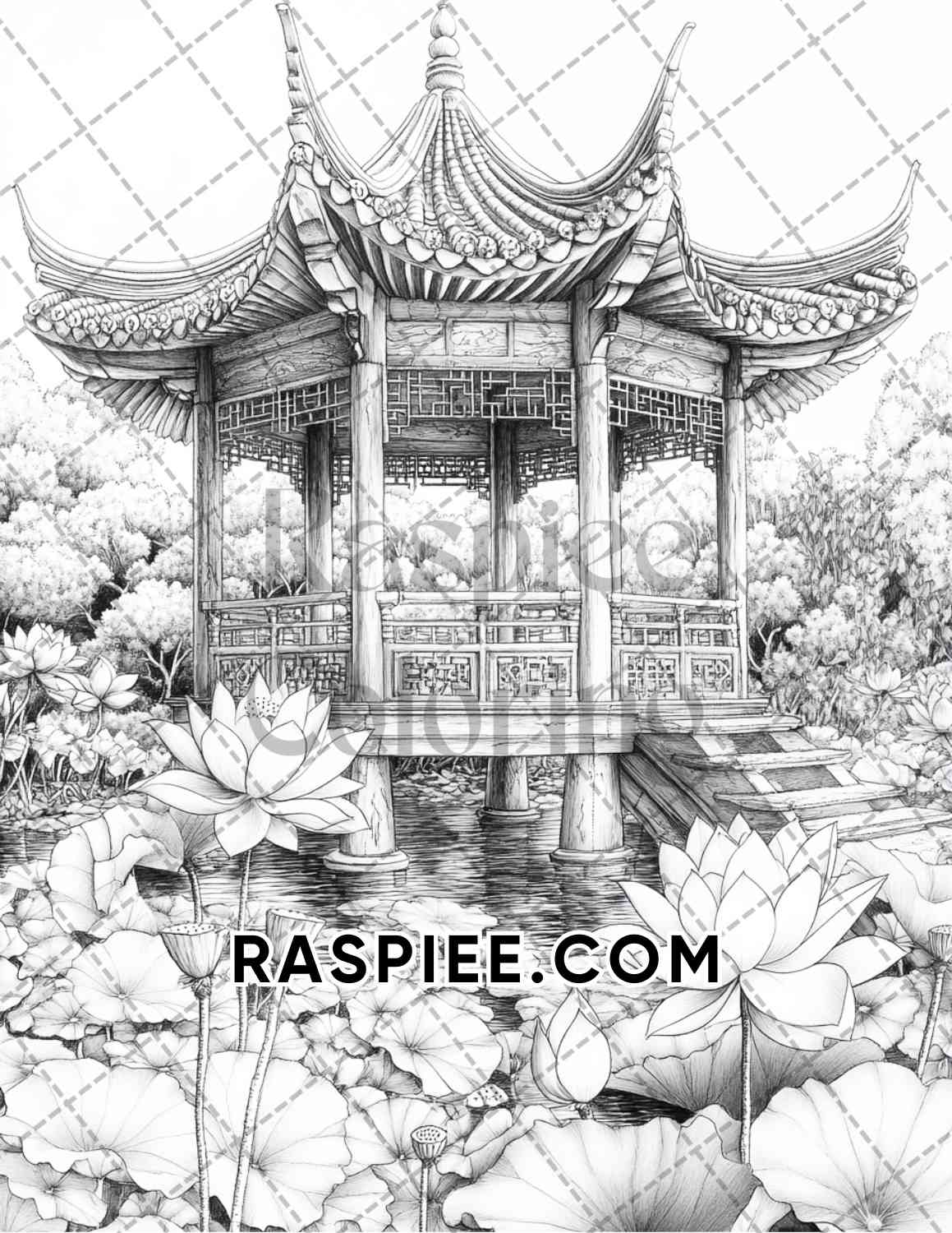 Fantasy Flower Houses Adult Coloring Pages Printable PDF Instant Download