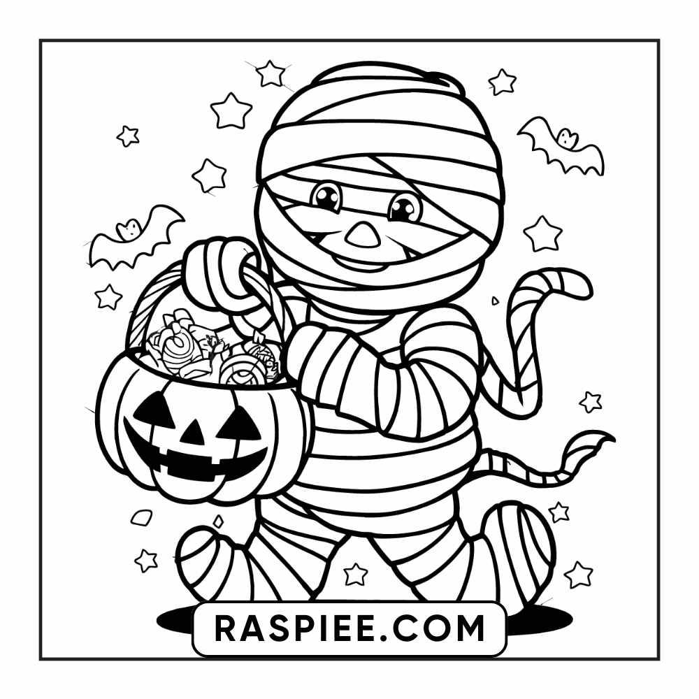 84 Cozy Halloween Bold & Easy Coloring Pages Printable PDF Instant Download - RASPIEE