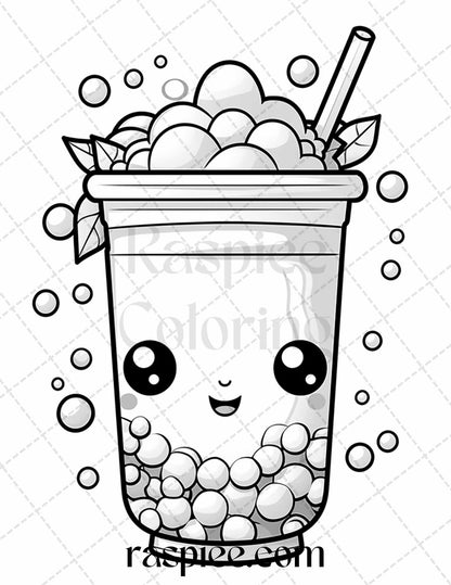 Kawaii Boba Tea Coloring Page, Printable Grayscale Coloring Illustration, Cute Boba Drink Art for Adults and Kids, Relaxing Coloring Sheet Activity, DIY Coloring Book Page, Instant Download Printable, Stress-Relief Coloring Picture, Beverage Doodles for Coloring, Family-Friendly Coloring Activity