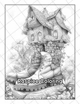 50 Fairyland Adult Coloring Pages Printable PDF Instant Download – RASPIEE