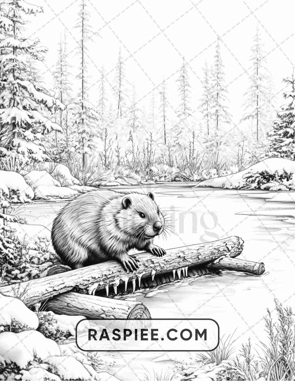 86 Winter Animals Adult Coloring Pages