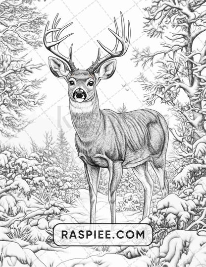 86 Winter Animals Adult Coloring Pages