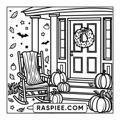 84 Cozy Halloween Bold & Easy Coloring Pages Printable PDF Instant Download - RASPIEE