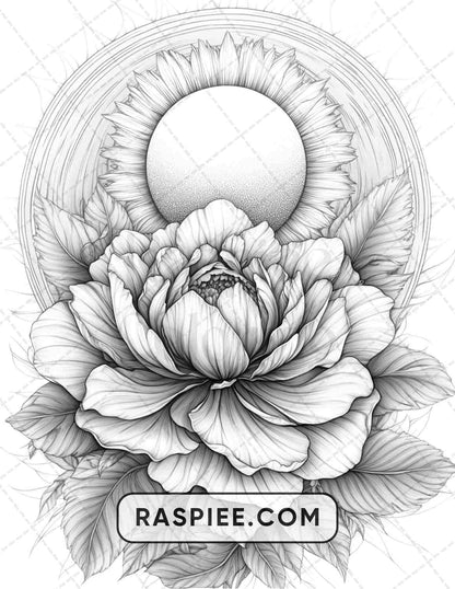 77 Flower Tattoos Adult Coloring Pages - RASPIEE