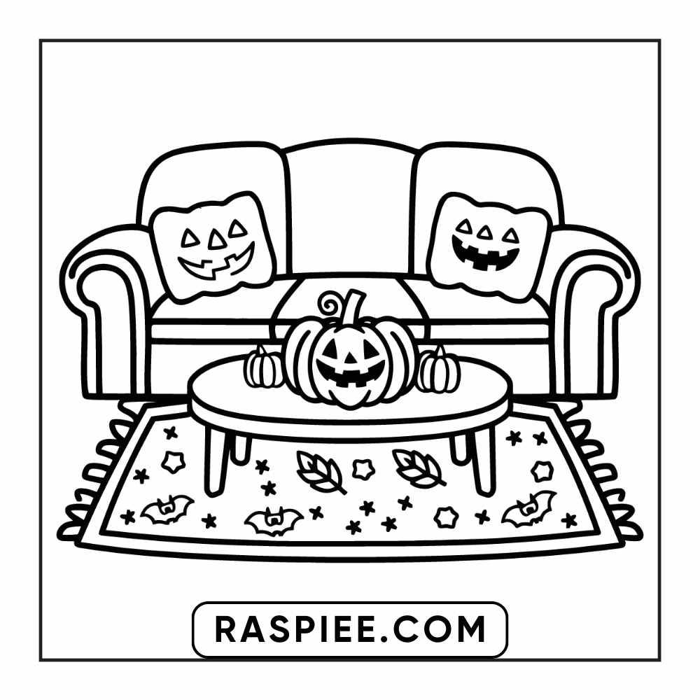 84 Cozy Halloween Bold & Easy Coloring Pages Printable PDF Instant Download - RASPIEE