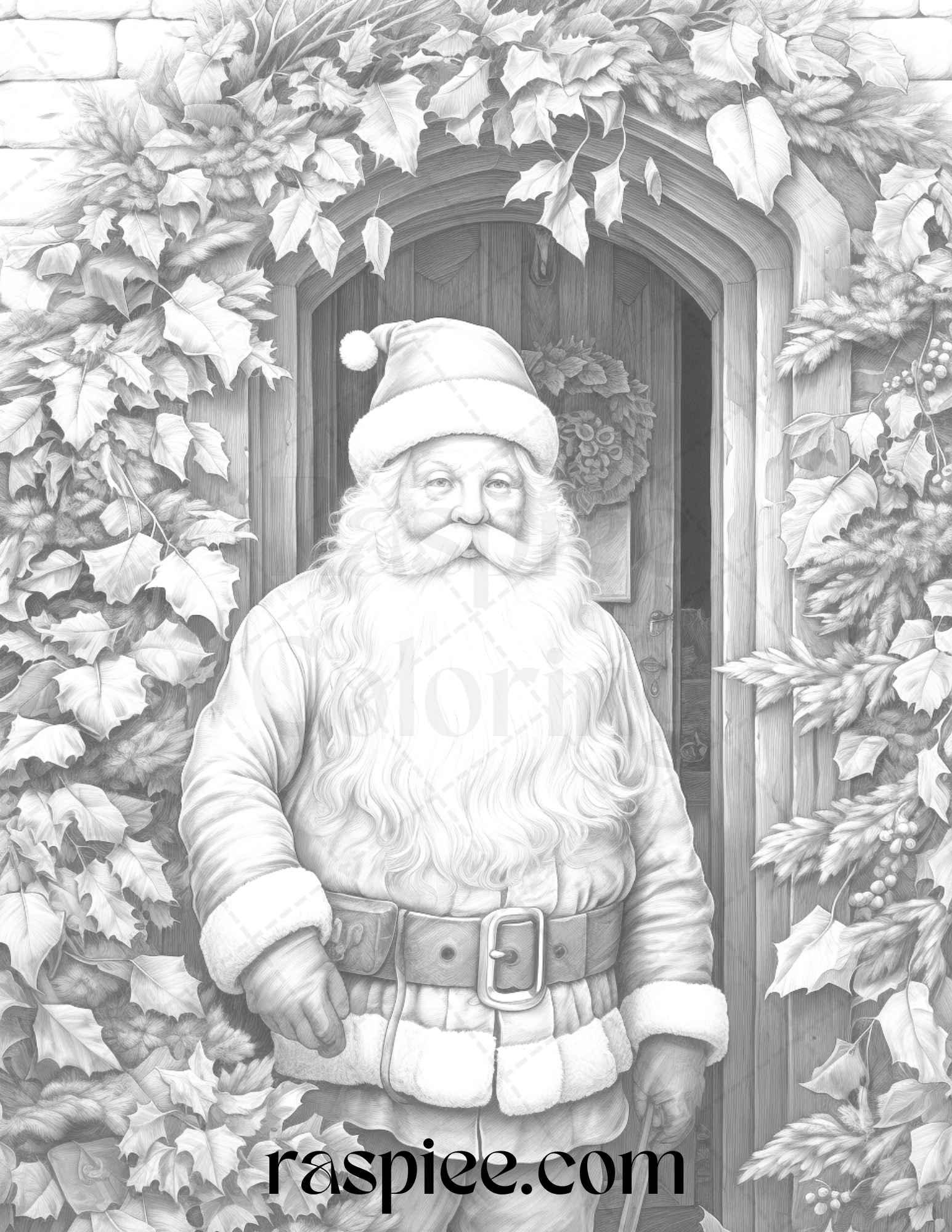 90 Merry Christmas Grayscale Coloring Pages Printable for Adults, PDF – RASPIEE 90-merry-christmas-grayscale-coloring-pages-printable-for-adults-pdf-raspiee