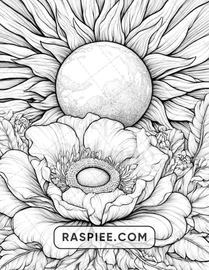 77 Flower Tattoos Adult Coloring Pages - RASPIEE