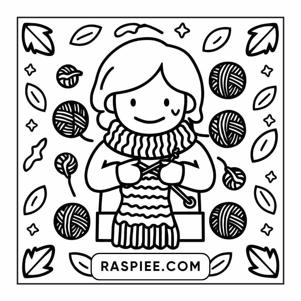 114 Cozy Autumn Bold & Easy Coloring Pages PDF Printable Instant Download - RASPIEE