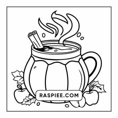 76 Bold and Easy Fall Vibes Coloring Pages Printable PDF Instant Download - RASPIEE