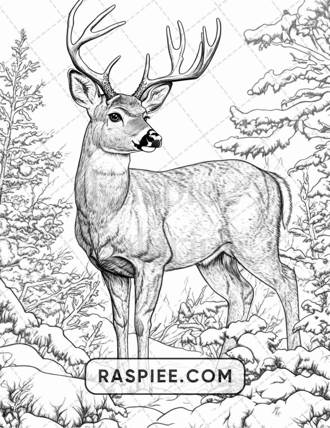 86 Winter Animals Adult Coloring Pages