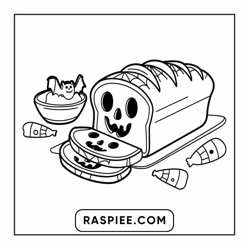 100 Bold Easy Spooky Food & Drinks Coloring Pages Printable PDF Instant Download - RASPIEE