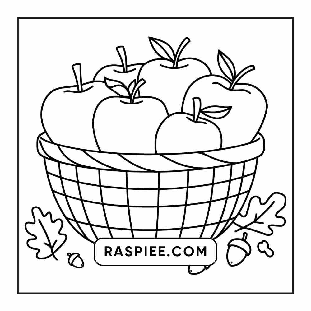 76 Bold and Easy Fall Vibes Coloring Pages Printable PDF Instant Download - RASPIEE