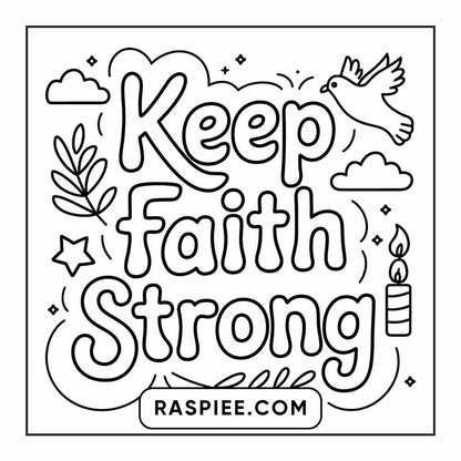 78 Bold and Easy Inspirational Words Coloring Pages Printable PDF Instant Download - RASPIEE