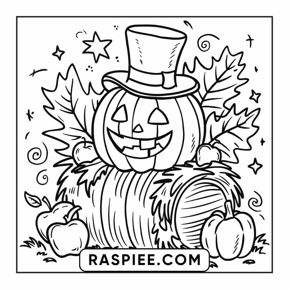 84 Cozy Halloween Bold & Easy Coloring Pages Printable PDF Instant Download - RASPIEE