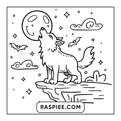 100 Bold and Easy Cute Halloween Coloring Pages Printable PDF Instant Download - RASPIEE