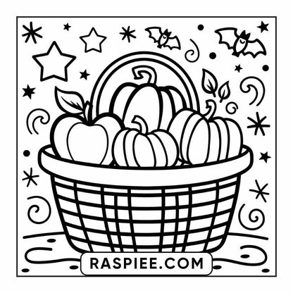 84 Cozy Halloween Bold & Easy Coloring Pages Printable PDF Instant Download - RASPIEE