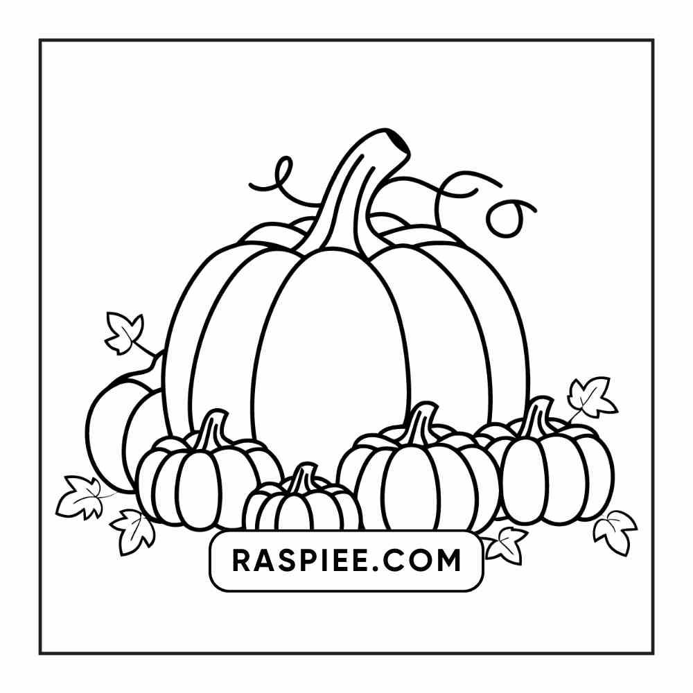 76 Bold and Easy Fall Vibes Coloring Pages Printable PDF Instant Download - RASPIEE