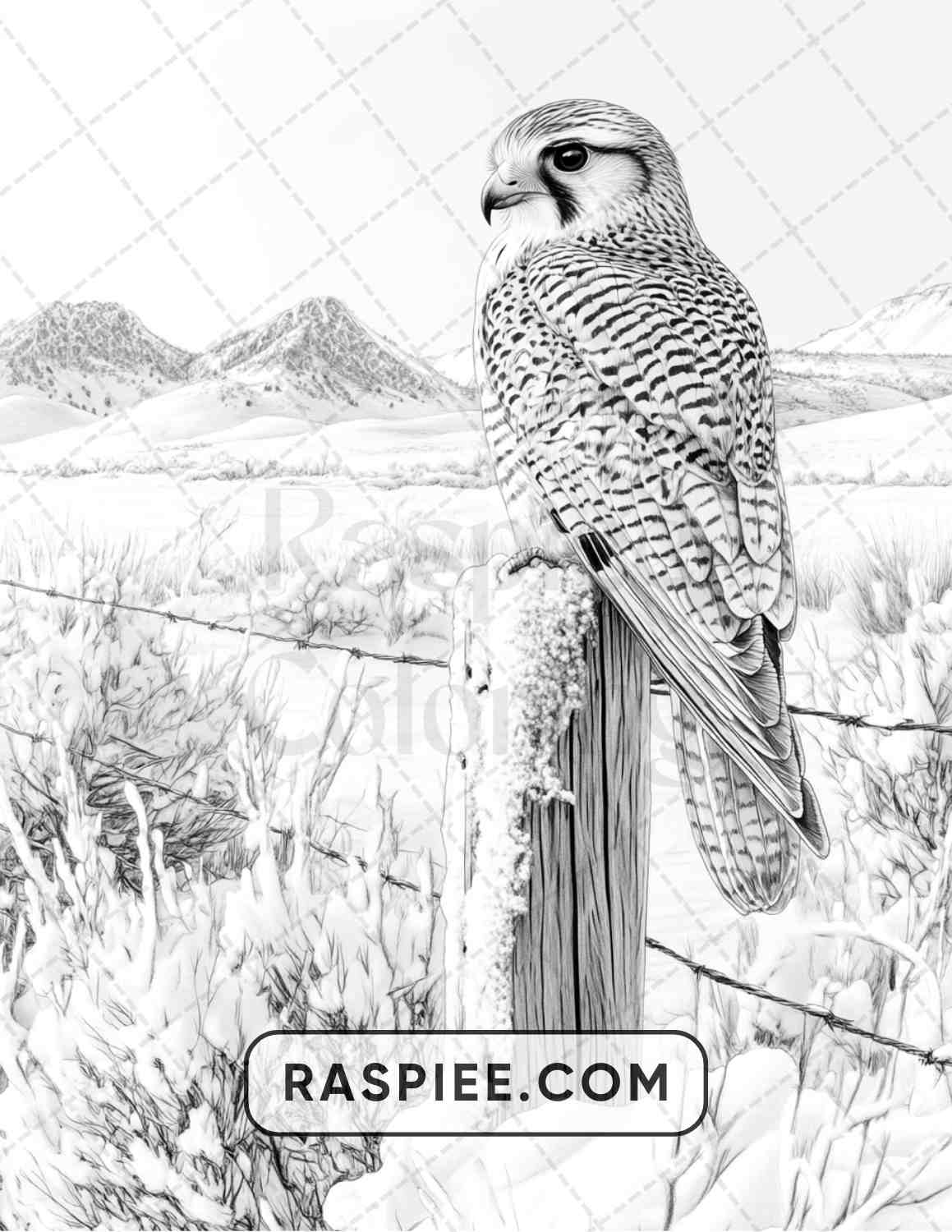 80 Winter Birds Adult Coloring Pages