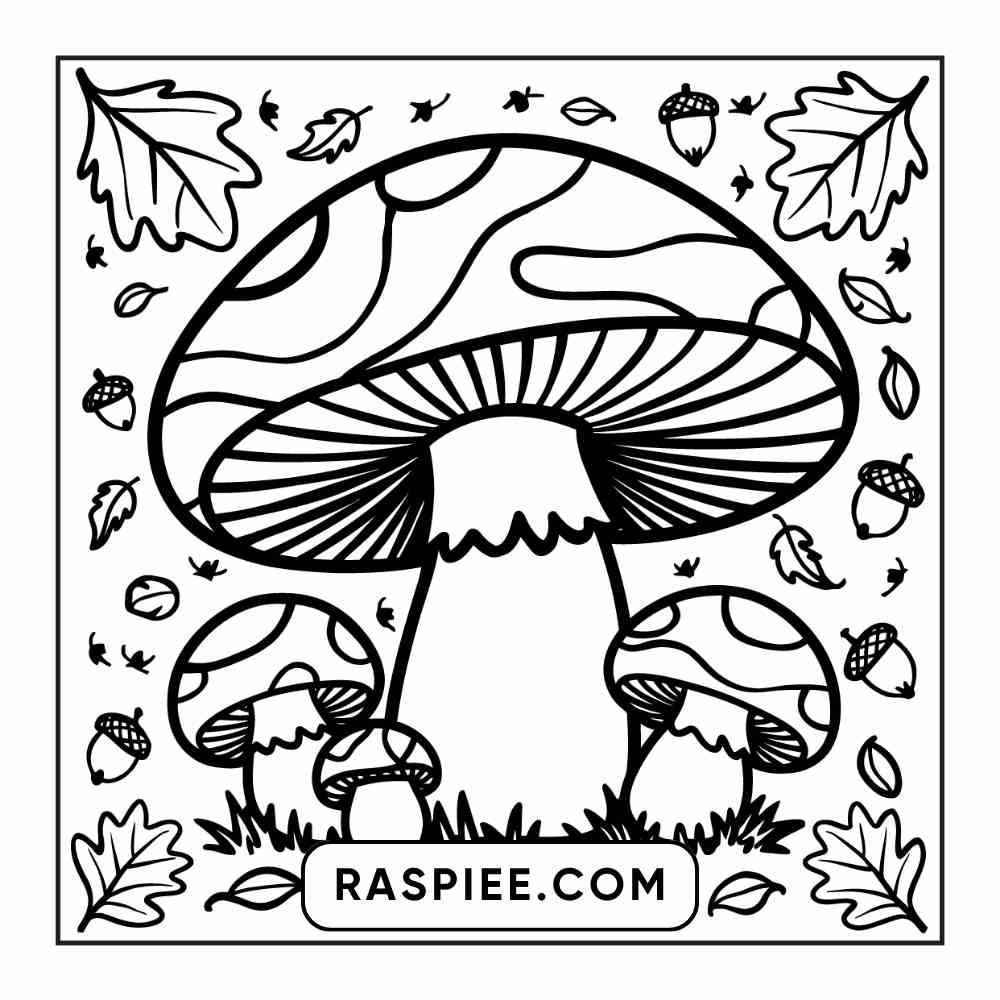 114 Cozy Autumn Bold & Easy Coloring Pages PDF Printable Instant Download - RASPIEE