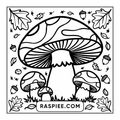 114 Cozy Autumn Bold & Easy Coloring Pages PDF Printable Instant Download - RASPIEE