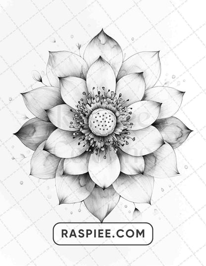 77 Flower Tattoos Adult Coloring Pages - RASPIEE