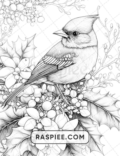 77 Winter Flowers Adult Coloring Pages