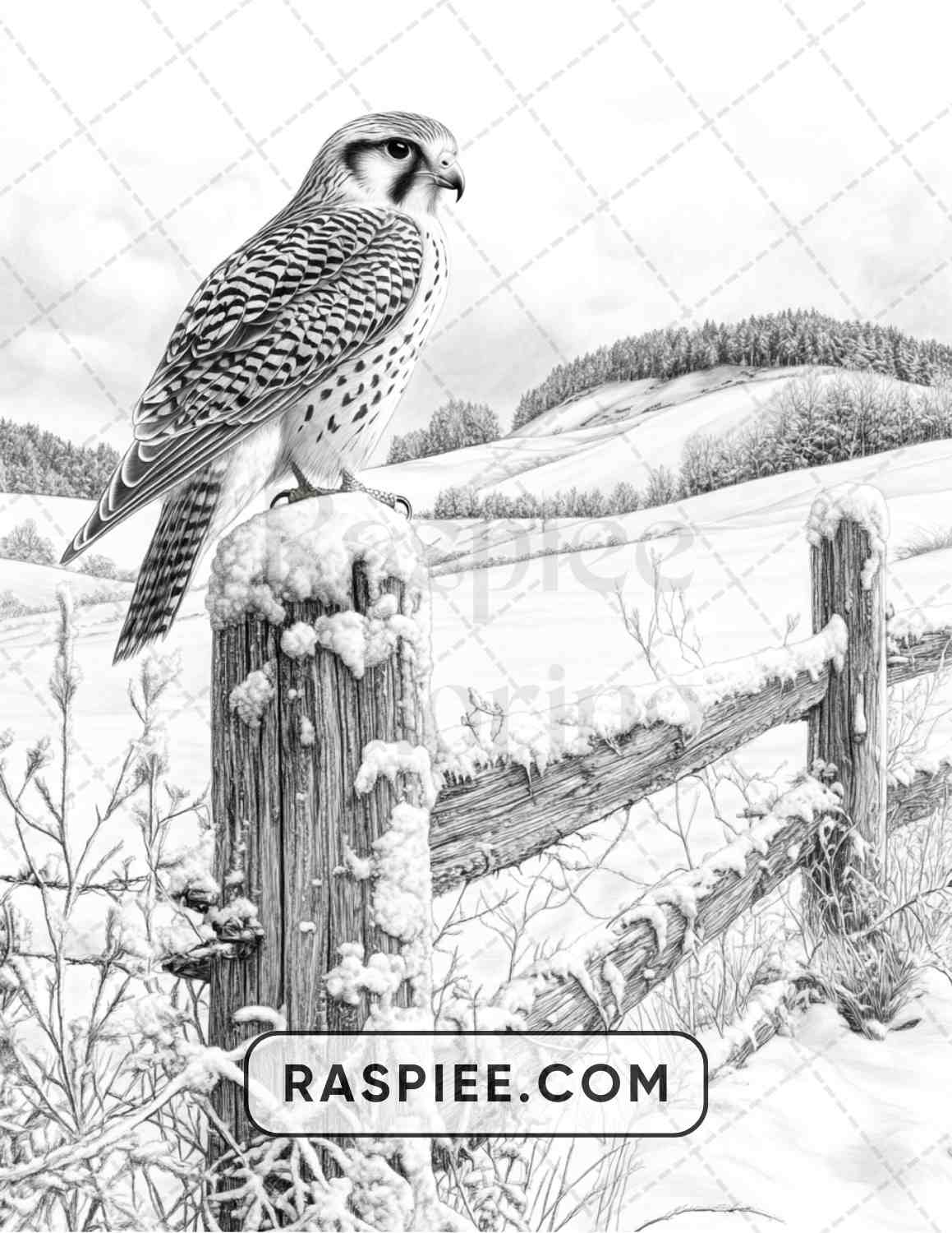 80 Winter Birds Adult Coloring Pages