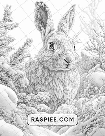 86 Winter Animals Adult Coloring Pages