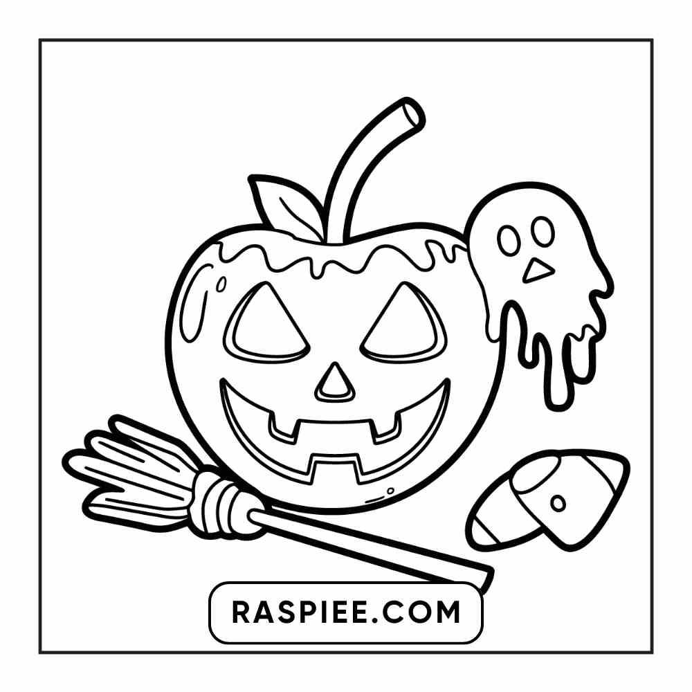 100 Bold Easy Spooky Food & Drinks Coloring Pages Printable PDF Instant Download - RASPIEE