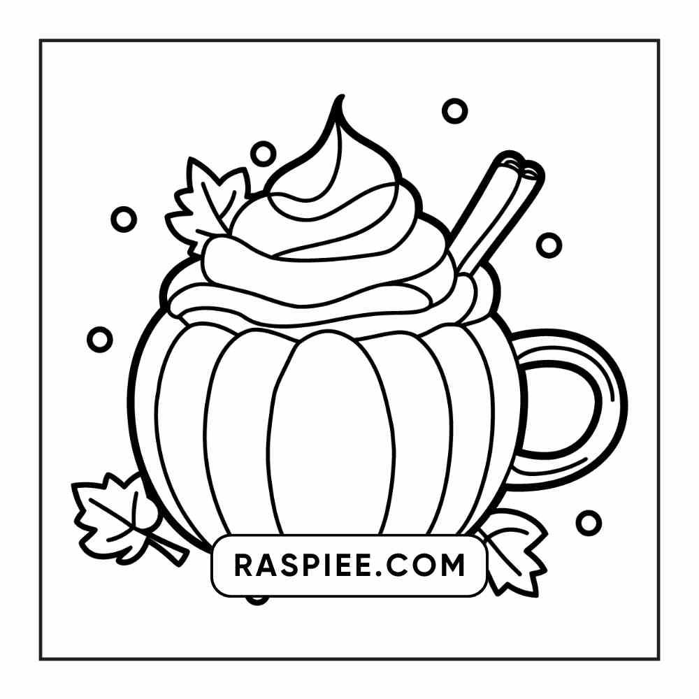 76 Bold and Easy Fall Vibes Coloring Pages Printable PDF Instant Download - RASPIEE