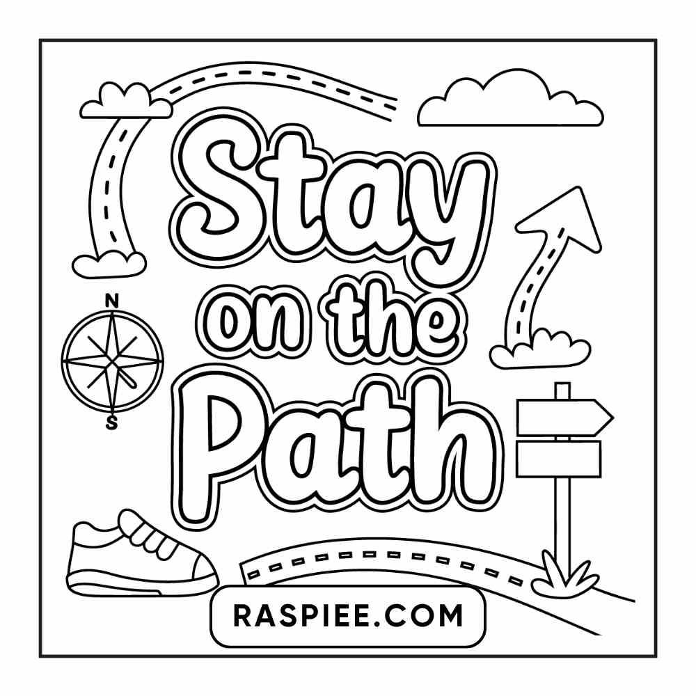 78 Bold and Easy Inspirational Words Coloring Pages Printable PDF Instant Download - RASPIEE