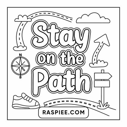 78 Bold and Easy Inspirational Words Coloring Pages Printable PDF Instant Download - RASPIEE