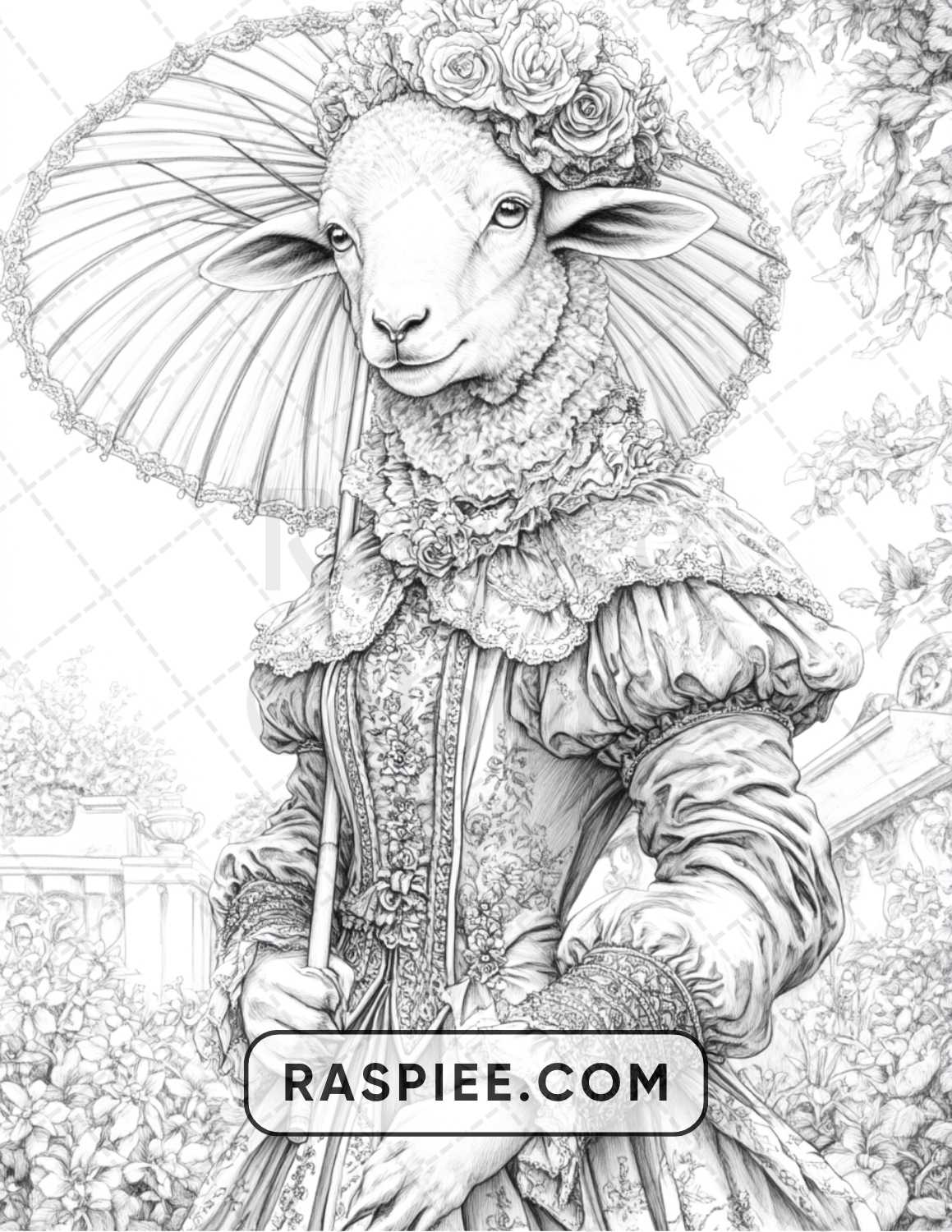 96 Animals Dressed Up Adult Coloring Pages