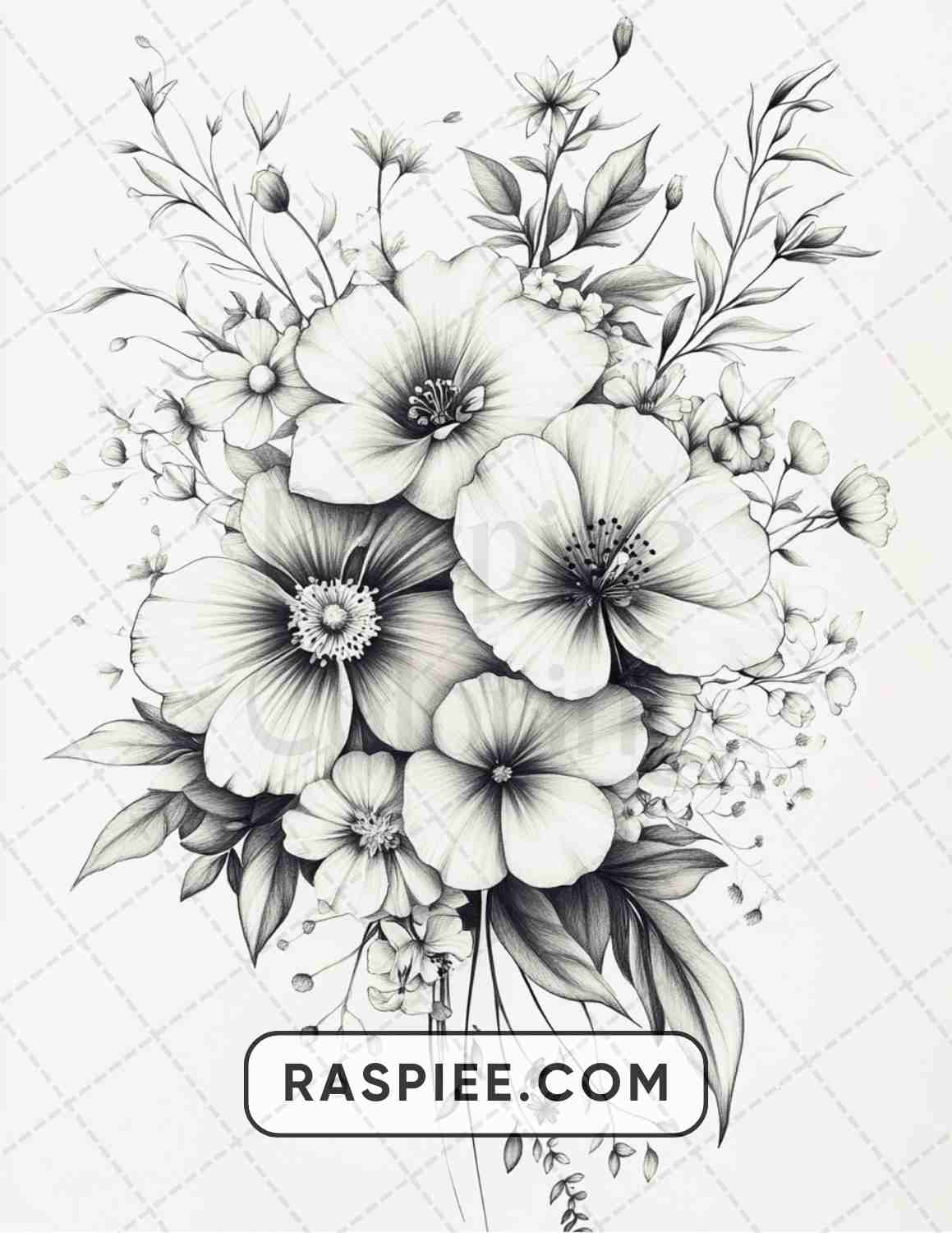 77 Flower Tattoos Adult Coloring Pages - RASPIEE