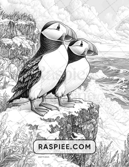 80 Winter Birds Adult Coloring Pages